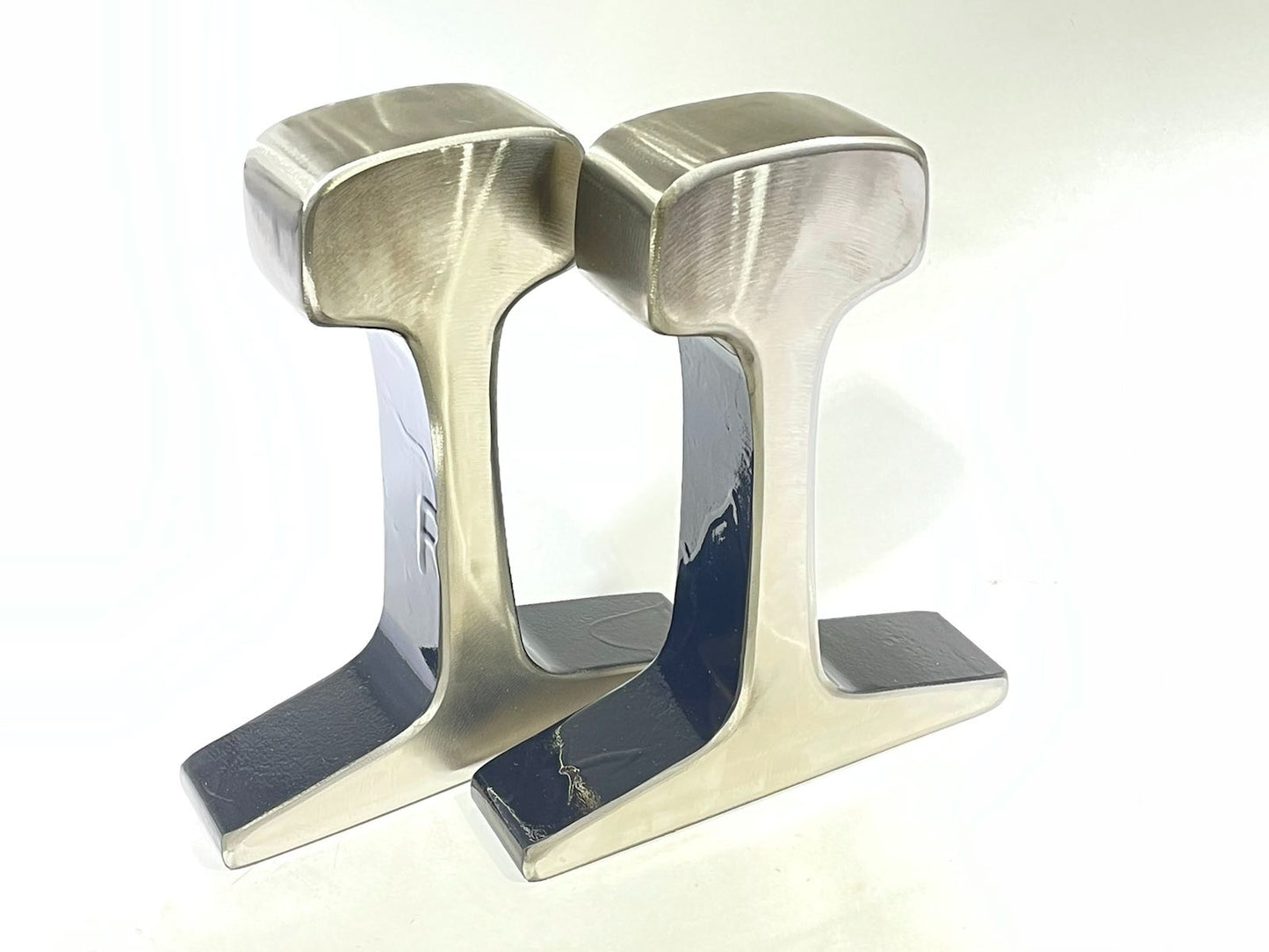 Black&Silver Railroad Track Bookends Small
