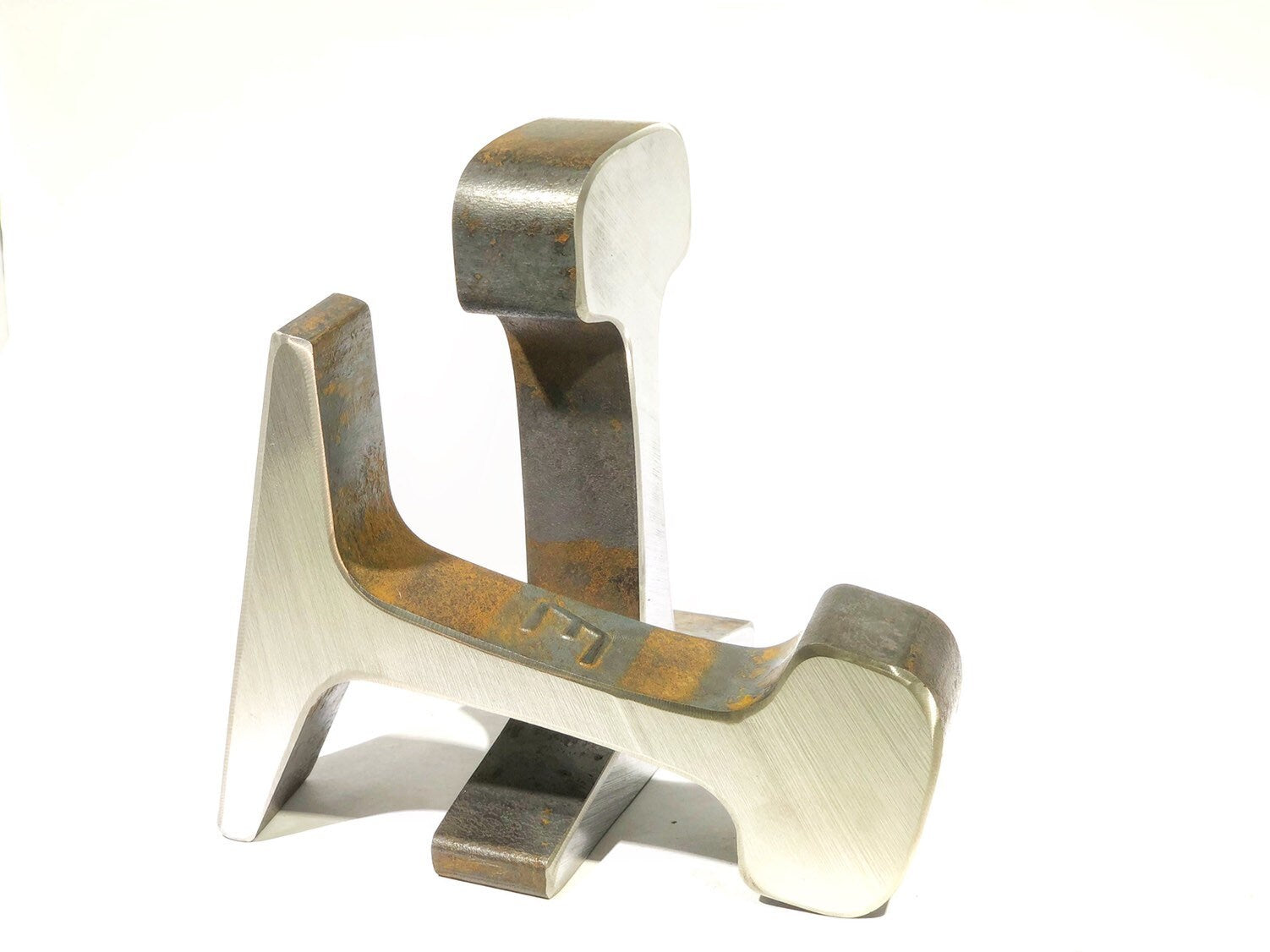 Railroad Track bookends unpolished